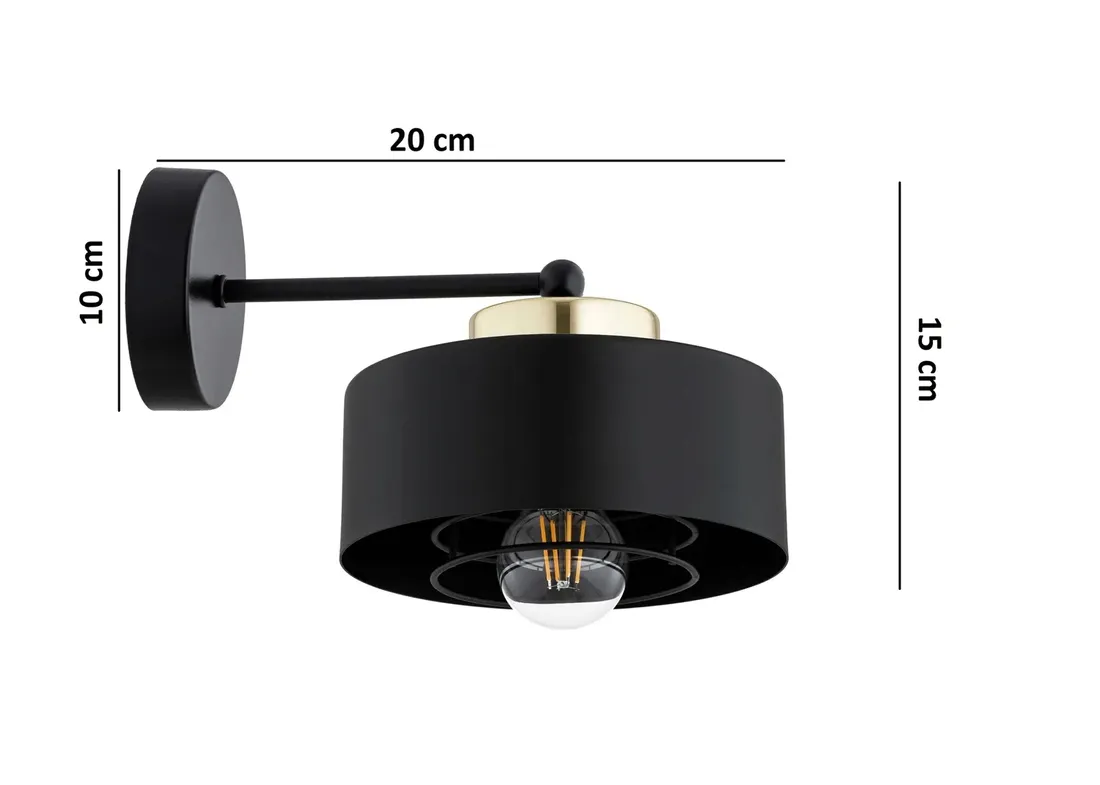 lampa-scienna-kinkiet-spring-czarna-loft-edison-stan-nowy