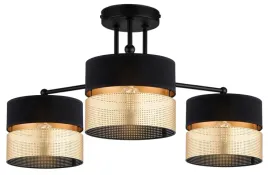 lampa-sufitowa-abazur-zyrandol-czarno-zloty-led