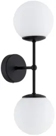 lampa-scienna-kinkiet-podwojny-czarna-biale-kule-milo-led-e27