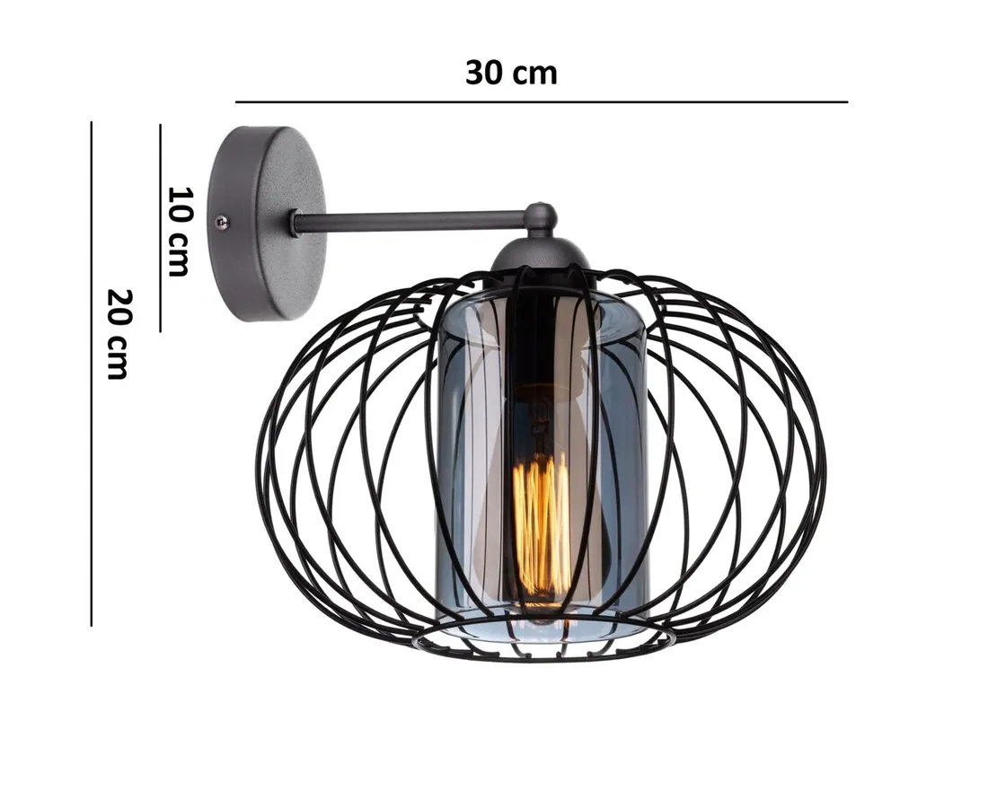 lampa-scienna-kinkiet-elipsa-klosz-grafit-stan-nowy