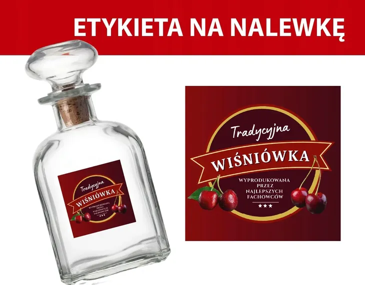 ETYKIETY naklejki samoprzylepne na NALEWKI DOMOWE TRADYCYJNE 10 sztuk HIT