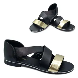 wygodne-sandaly-damskie-37-eleganckie-plaskie-wsuwane-casual-czarne-evento