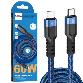 polion-mocny-kabel-przewod-usb-c-szybkie-ladowanie-60w-3a-pd-1m-oplot