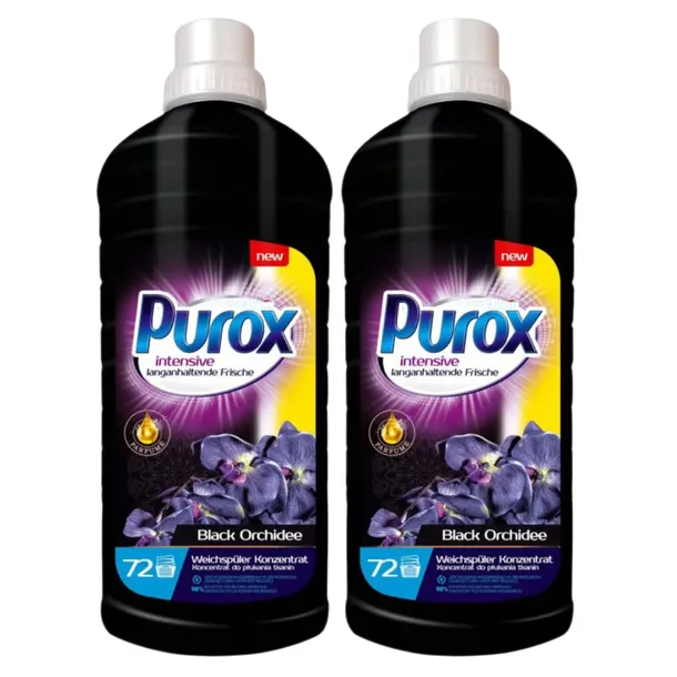 PUROX PŁYN DO PŁUKANIA TKANIN KONCENTRAT CZARNA ORCHIDEA 72 PRANIA 1,8L x2