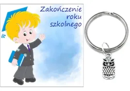 prezent-zakonczenie-roku-szkolnego-dzien-dziecka-brelok-uczen-sowa