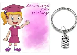 prezent-zakonczenie-roku-szkolnego-dzien-dziecka-brelok-uczen-sowa