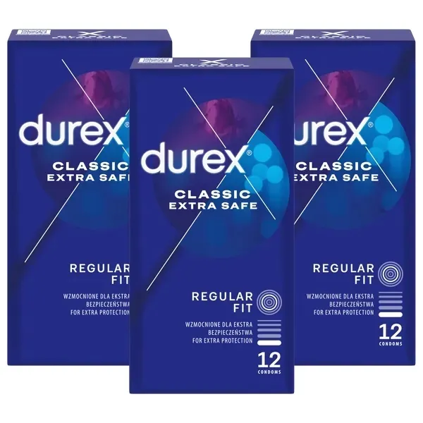 Prezerwatywy Durex EXTRA SAFE grubsze bezpieczne 36 szt nawilżane kondomy