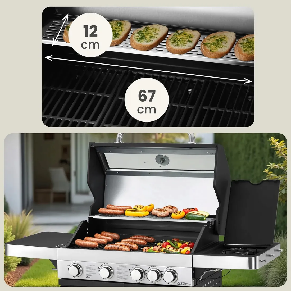 grill-gazowy-4-1-rusztem-zeliwnym-ogrodowy-1420-kw-nierdzewny-pokrowiec-stan-nowy