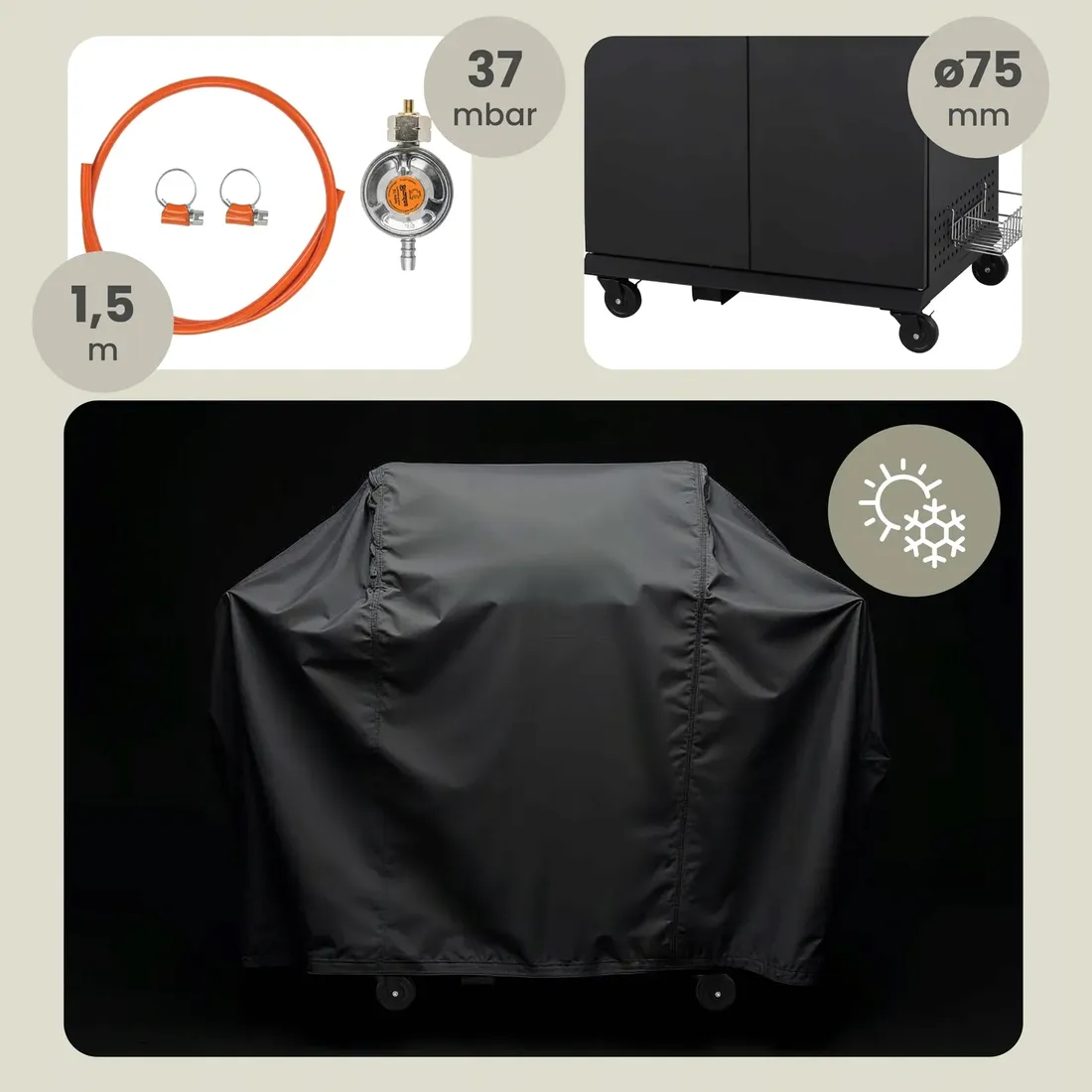 grill-gazowy-4-1-rusztem-zeliwnym-ogrodowy-1420-kw-nierdzewny-pokrowiec-stan-nowy