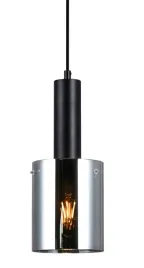 italux-sardo-pnd-5581-1-bk-sg-lampa-wiszaca-zwis-1x40w-e27-czarny-dymiony