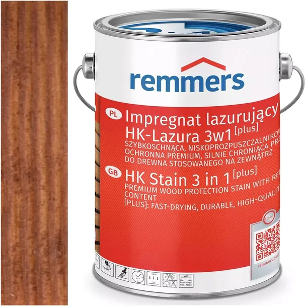 Remmers HK-Lasur HK-Lazura PLUS ochronna lazura do drewna ORZECH 2,5L