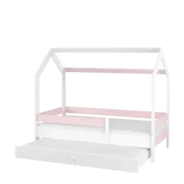 lozko-dzieciece-domek-podwojne-baby-boo-180x80-bialy-gladki-rozowy