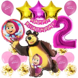 masza-i-niedzwiedz-zestaw-balonow-drugie-urodziny-cyfra-2-lata-balon-masza
