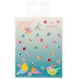souza-kolczyki-samoprzylepne-naklejane-na-uszy-dla-dzieci-kwiaty-ptaki