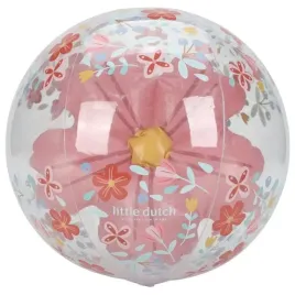 little-dutch-pilka-plazowa-dmuchana-3d-z-kwiatem-pink-flowers-35-cm