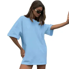 koszulka-damska-oversize-dluga-t-shirt-blekitna-tunika-mini-sukienka-l