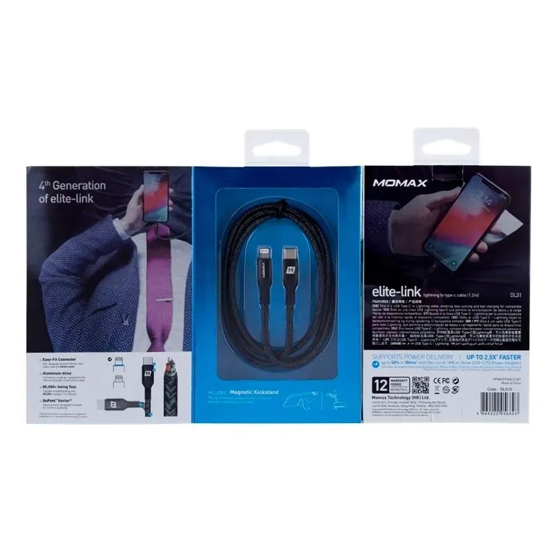 kabel-momax-usb-typ-c-apple-lightning-12-m-czarny-stan-nowy
