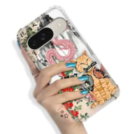 etui-do-google-pixel-9-pancerne-trendy-zabawne-zwierzeta-pink-funny-wzory