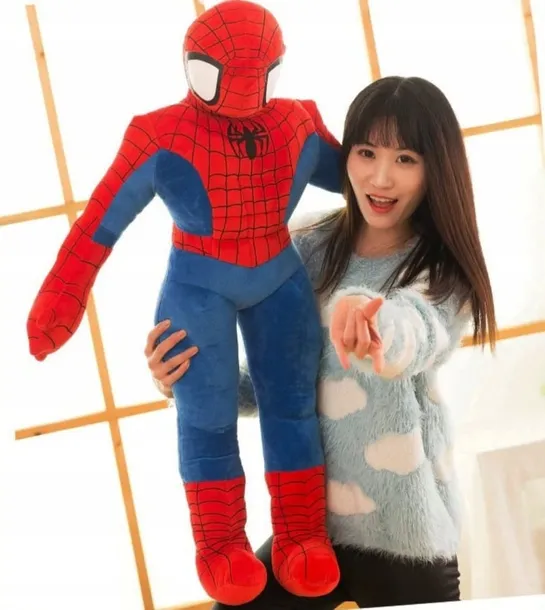 PLUSZOWA MASKOTKA SPIDERMAN CZŁOWIEK PAJĄK 90CM PRZYTULANKA PLUSZAK MIŚ