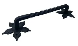 antaba-drzwiowa-uchwyt-do-drzwi-kuta-ozdobna-czarna-210mm-kwiat