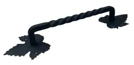 antaba-drzwiowa-uchwyt-do-drzwi-kuta-ozdobna-czarna-210mm-lisc-klonu