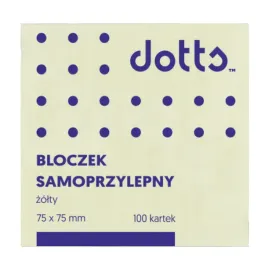 bloczek-samoprzylepny-dotts-75x75-zolty-100-kartek-hns75-75-d