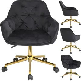 fotel-largo-czarny-na-zlotej-stopie