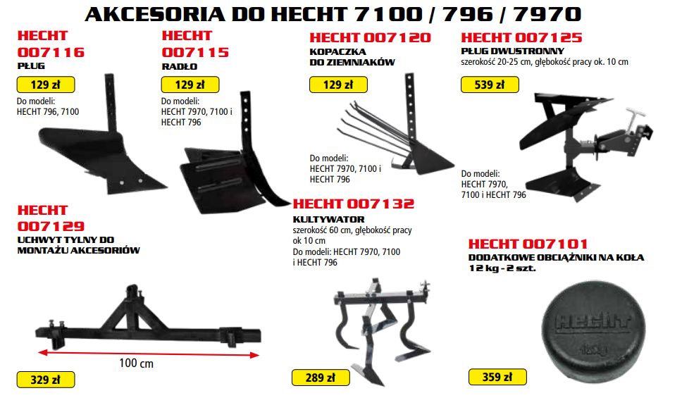 Hecht 7100 Set Traktorek Ogrodowy Hecht 7100 Set Ciagnik Ogrodniczy Z Przyc Erli Pl