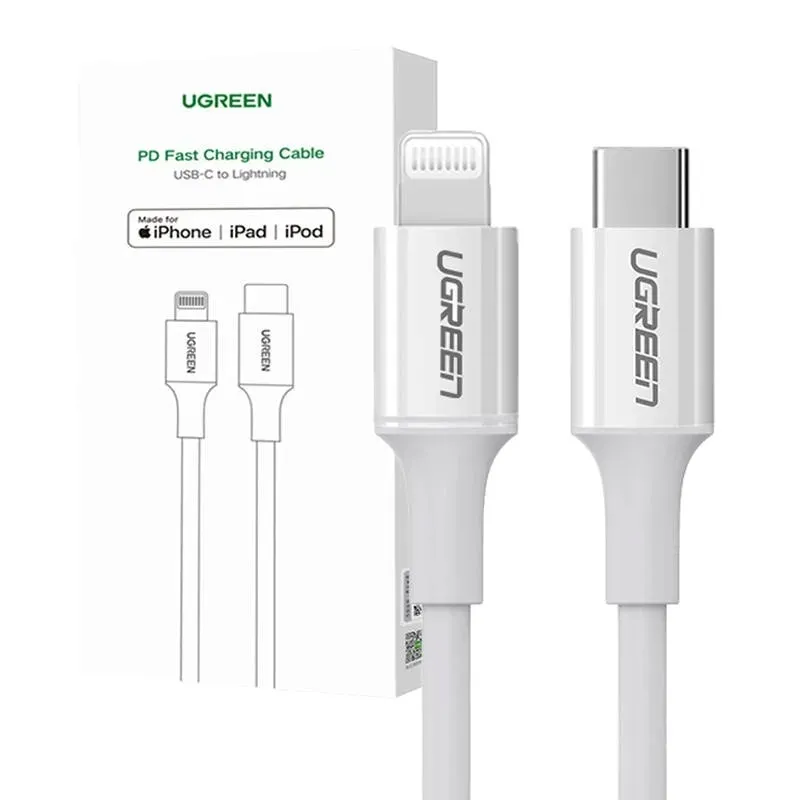 kabel-lightning-do-usb-c-ugreen-3a-us171-1-5m-bialy-stan-nowy