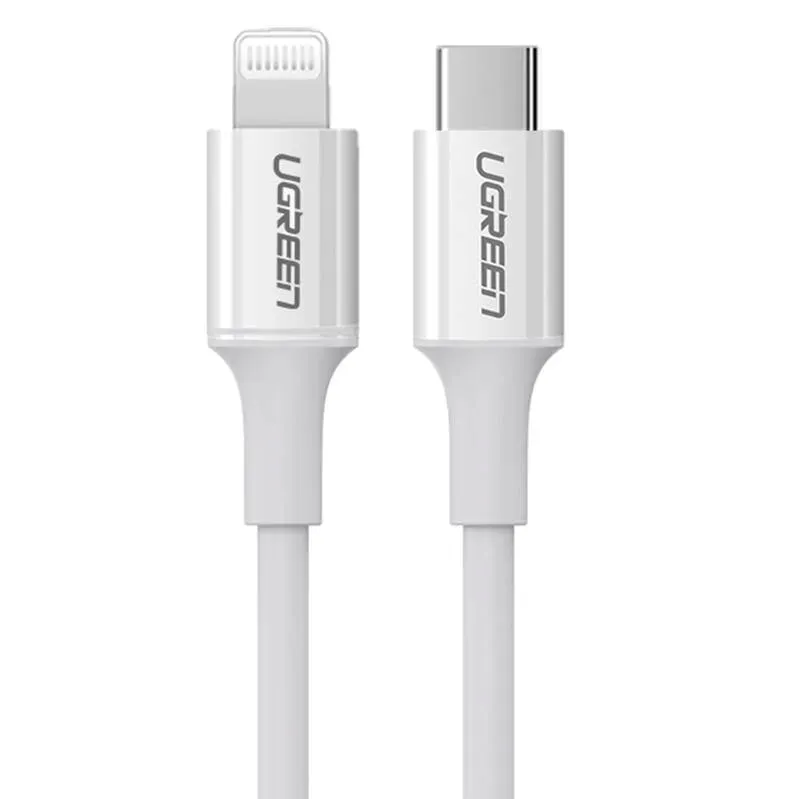 kabel-lightning-do-usb-c-ugreen-3a-us171-1-5m-bialy