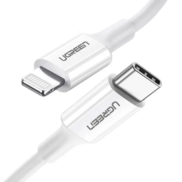 kabel-lightning-do-usb-c-ugreen-3a-us171-1-5m-bialy-dlugosc-przewodu-1-5-m