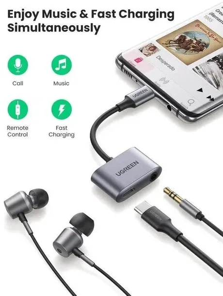 adapter-audio-ugreen-cm231-usb-c-do-mini-jack-3-5mm-szary-stan-nowy-model-129470-385549