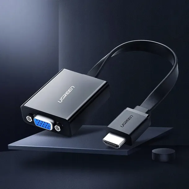 adapter-hdmi-do-vga-ugreen-mm103-16cm-czarny-certyfikat-ce-stan-nowy