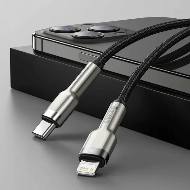 kabel-usb-c-do-lightning-baseus-cafule-pd-20w-2m-czarny-stan-nowy-kolor-czarny