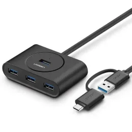 hub-usb-3-0-usb-c-3-1-ugreen-4-portowy-otg-cr113-czarny
