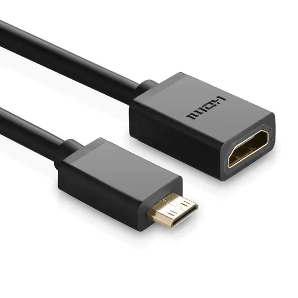adapter-ugreen-20137-mini-hdmi-do-hdmi-22cm-czarny-waga-z-opakowaniem-0-061-kg