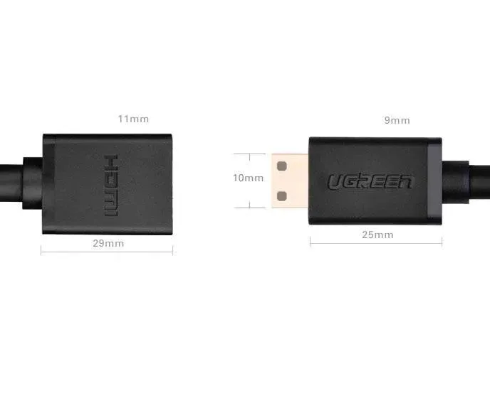 adapter-ugreen-20137-mini-hdmi-do-hdmi-22cm-czarny-marka-ugreen