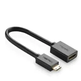 adapter-ugreen-20137-mini-hdmi-do-hdmi-22cm-czarny-stan-nowy-waga-z-opakowaniem-0-061-kg