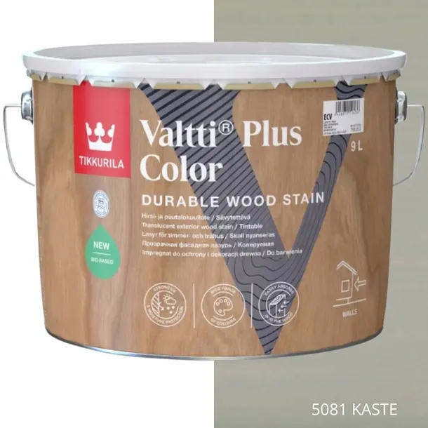 TIKKURILA IMPREGNAT VALTTI PLUS COLOR 9L KOLOR 5081 KASTE