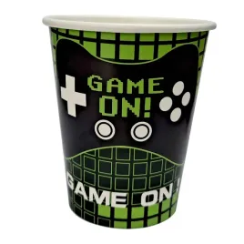 papierowe-kubeczki-kubki-urodzinowe-dla-gracza-gamer-gracz-game-on-6-szt