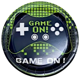 talerzyki-papierowe-czarne-23-cm-dla-gracza-gamer-gracz-game-on-zestaw-6szt