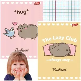 zeszyt-a5-kratka-32-kartki-laminowany-unipap-majewski-pusheen-kotek-2-szt