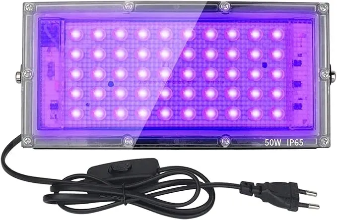Naświetlacz UV LED 50W Czarny – Światło ultrafioletowe
