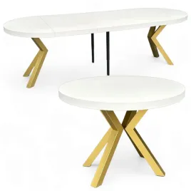 stol-bialy-duzy-okragly-o100-rozkladany-do-300-cm-zlote-nogi-x-metalowe
