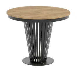 stol-okragly-rozkladany-elantra-100-176-nogi-metal-czarne-blat-dab-craft