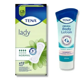 zest-tena-lady-normal-podpaski-wkladki-urologiczne-12szt-balsam-ciala-20ml