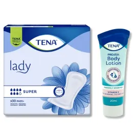 tena-lady-super-podpaski-wkladki-urologiczne-kobiet-30szt-balsam-ciala-20ml