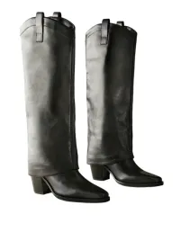 czarny-kowbojskie-kozaki-premium-w-stylu-boho-z-getrami-r41