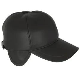 skorzana-czapka-z-daszkiem-ocieplana-z-oslona-uszu-bejsbolowka-ciemny-braz