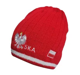 czapka-polska-dla-kibica-czerwona-prazkowana-z-haftowanym-orlem-czerwona